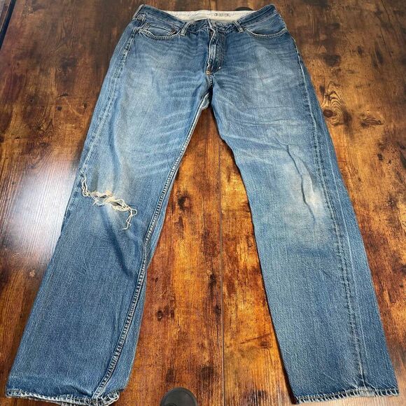 Polo Ralph Lauren Men's 32x29 Straight Leg Mid Rise Jeans Distress See Pictures - Picture 3 of 5